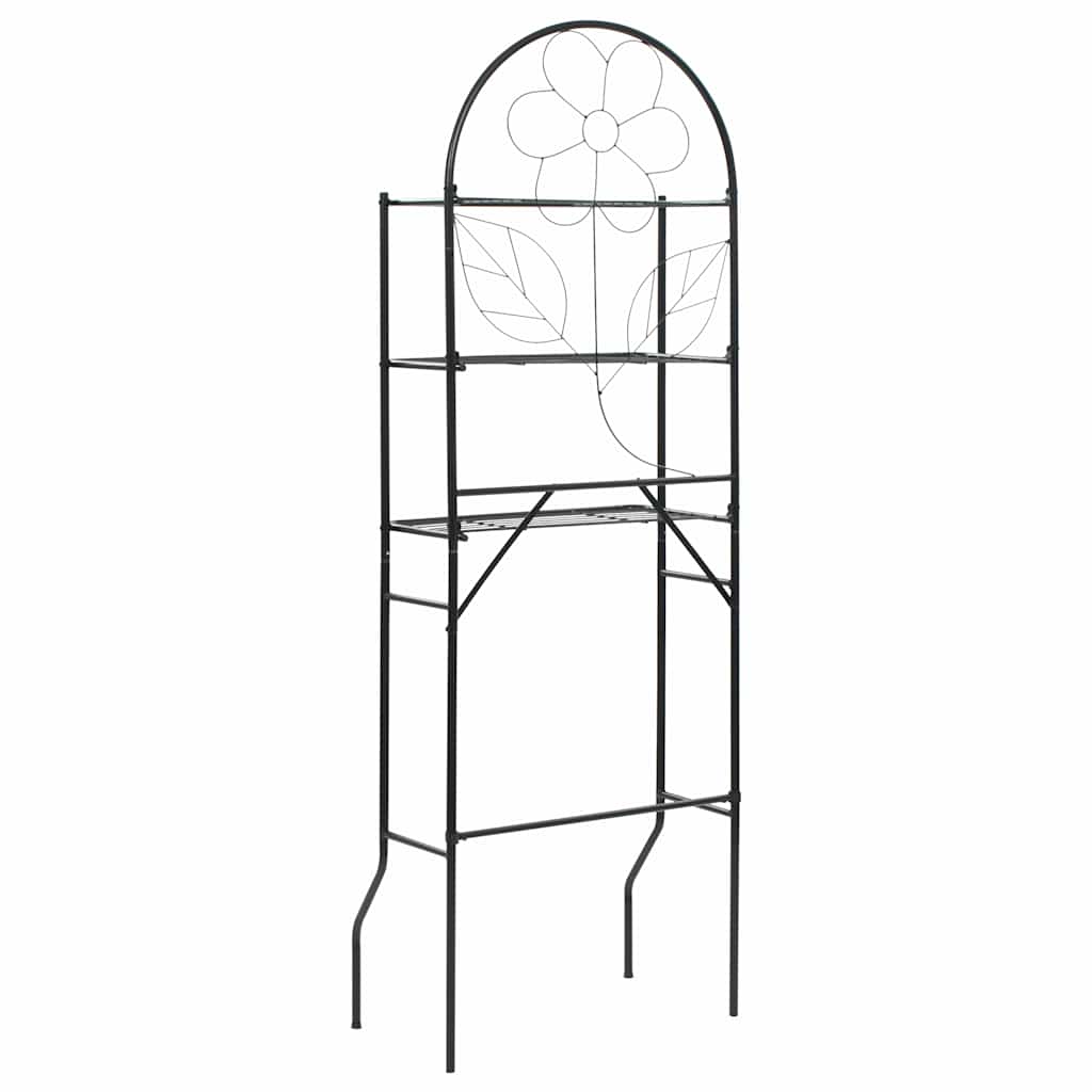 246722 vidaXL Toilet Rack Black 60x33x174 cm