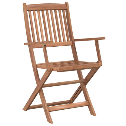 vidaXL Outdoor Dining Set | Brown | Solid acacia wood | Compact |  Foldable