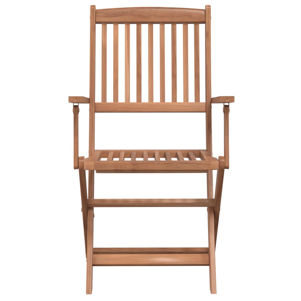 vidaXL Outdoor Dining Set | Brown | Solid acacia wood | Compact |  Foldable