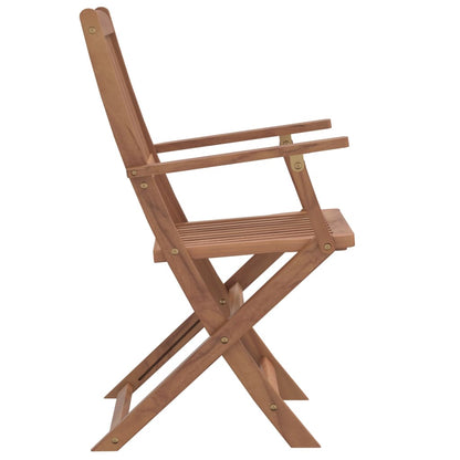 vidaXL Outdoor Dining Set | Brown | Solid acacia wood | Compact |  Foldable