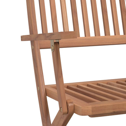 vidaXL Outdoor Dining Set | Brown | Solid acacia wood | Compact |  Foldable
