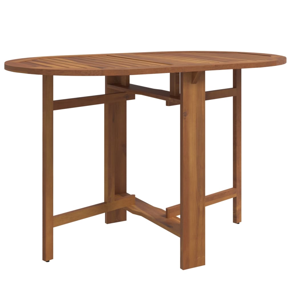 vidaXL Outdoor Dining Set | Brown | Solid acacia wood | Compact |  Foldable