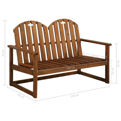 vidaXL Garden Bench | Brown | Acacia wood | 110 cm |  Durable  | Garden Bench
