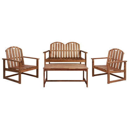 vidaXL Sofa Set | Brown | Solid Acacia Wood | Medium | Durable