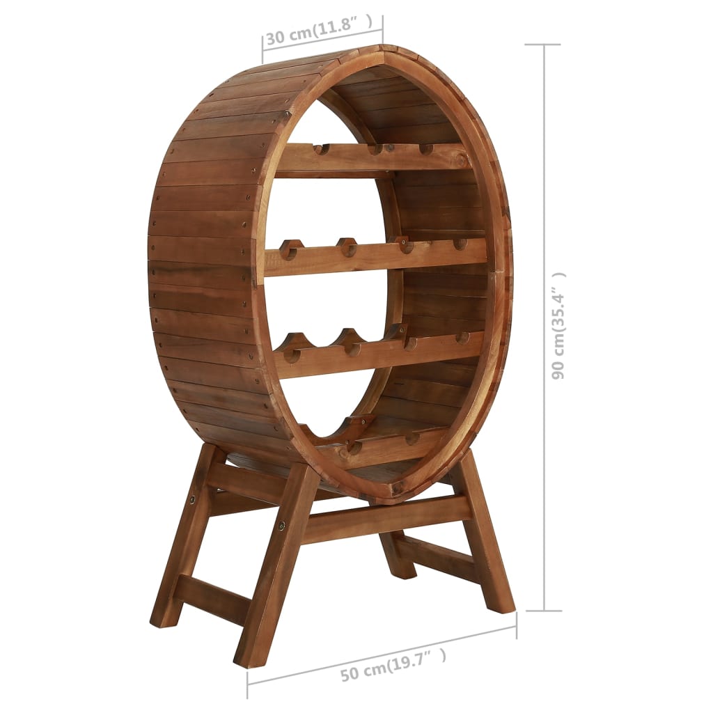vidaXL Wine Rack 13 Bottles Solid Acacia Wood