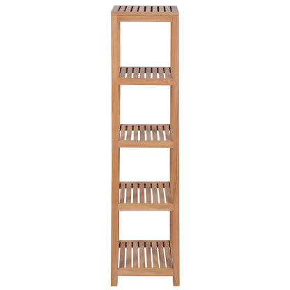 vidaXL 4-Tier Bathroom Storage Rack Solid Teak 42x42x165 cm