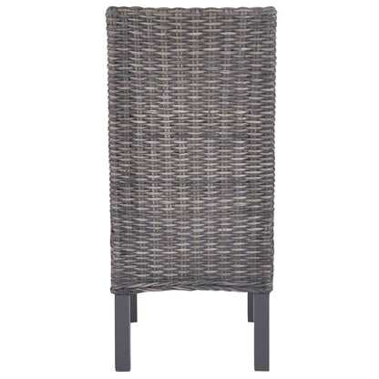 vidaXL Dining Chair | Set of 2 | Brown with grey wash