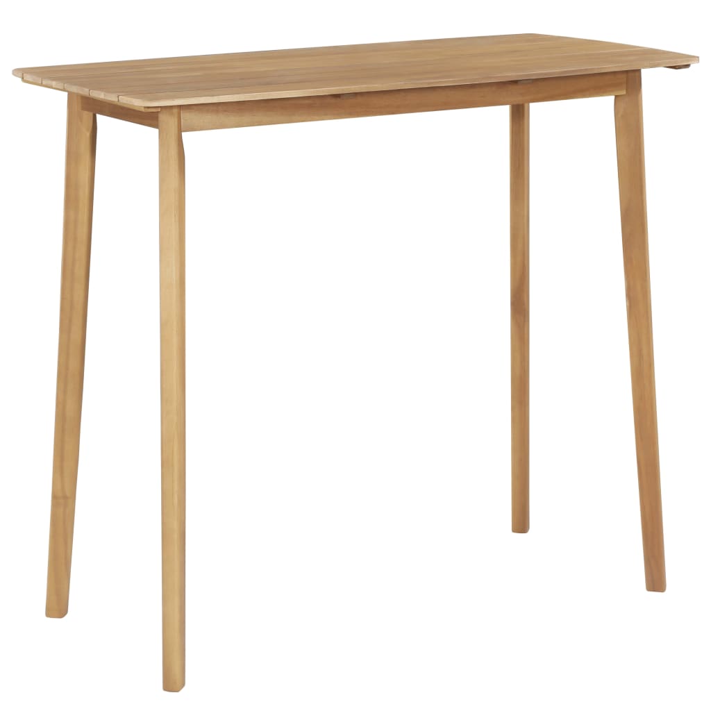 vidaXL Bar Set | Brown and light grey | Solid Acacia Wood, PE Rattan | Medium