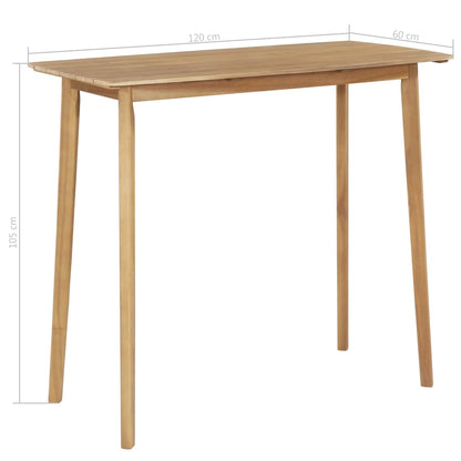 vidaXL Bar Set | Brown and light grey | Solid Acacia Wood, PE Rattan | Medium