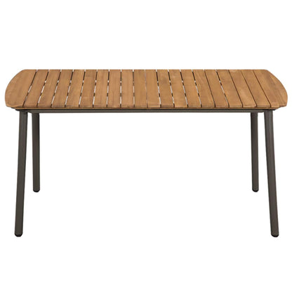 vidaXL Garden Table 150x90x72cm Solid Acacia Wood and Steel