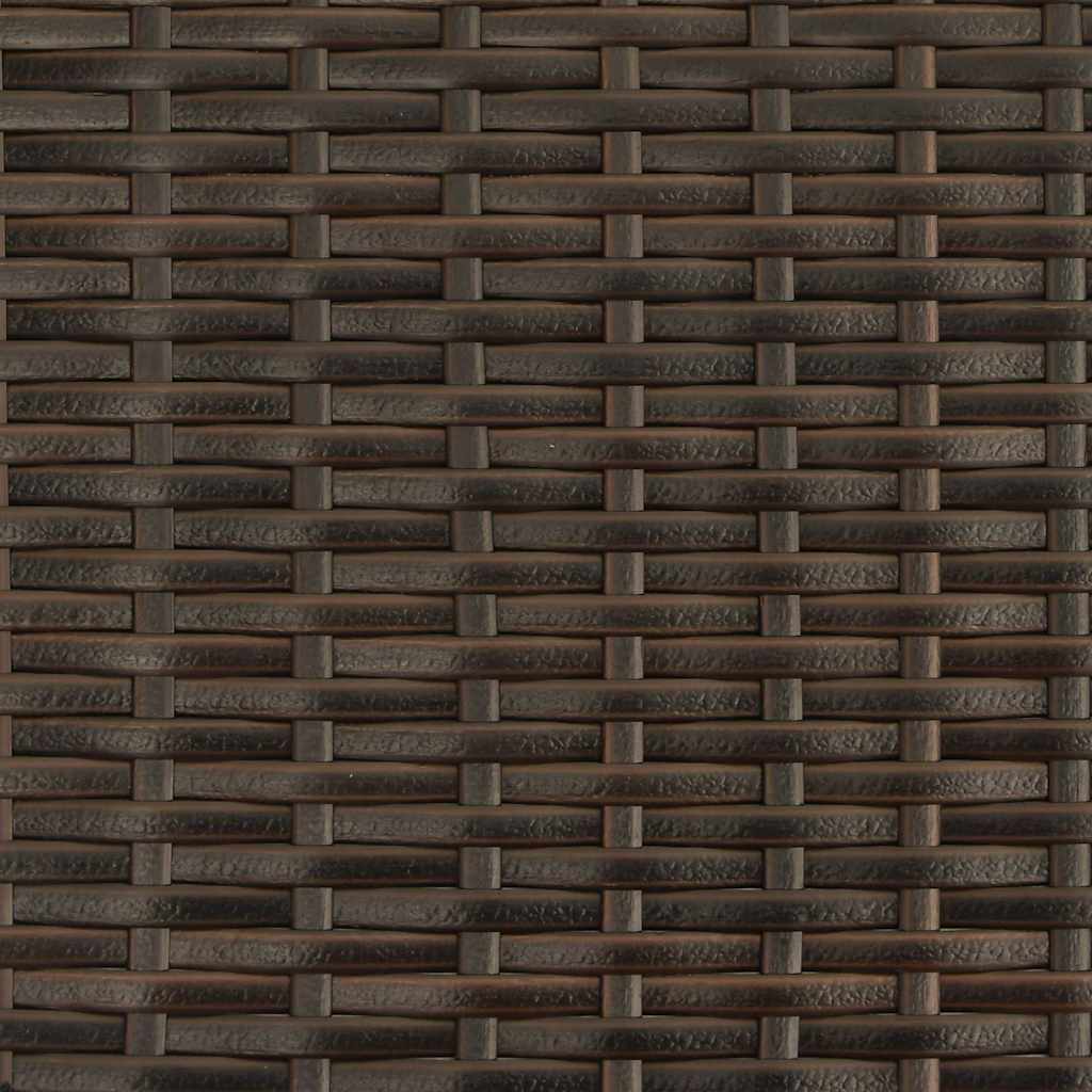44237 vidaXL Stackable Outdoor Chairs 2 pcs Poly Rattan Brown