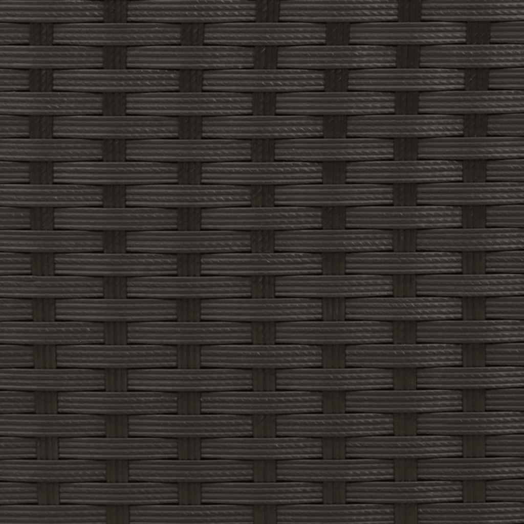 vidaXL Dining Chair | Set of 2 | Black | PE rattan and powder-coated steel