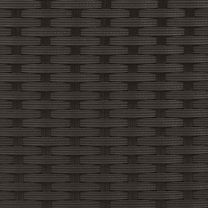 vidaXL Dining Chair | Set of 2 | Black | PE rattan and powder-coated steel
