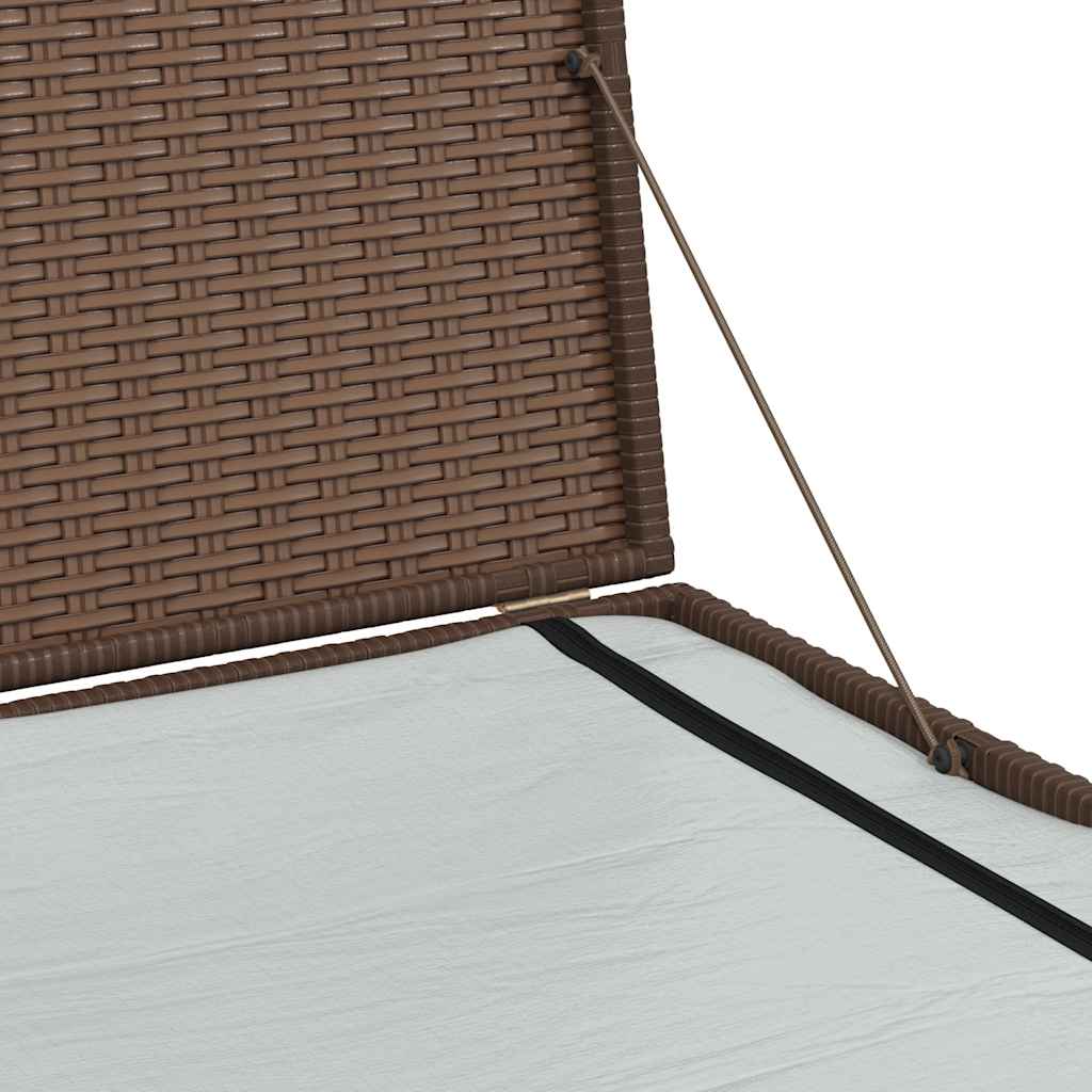 vidaXL Garden Storage Box Brown 150x100x100 cm Poly Rattan
