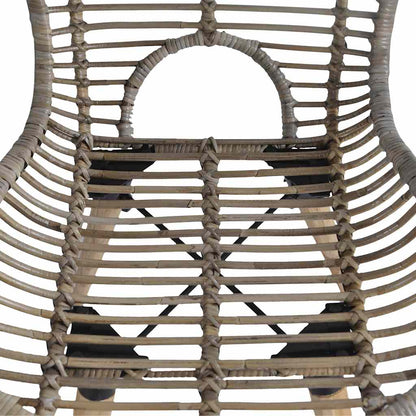 vidaXL Dining Chairs 2 pcs Brown Natural Rattan