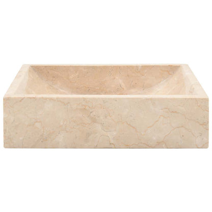 vidaXL Sink 45x30x12 cm Marble High Gloss Cream