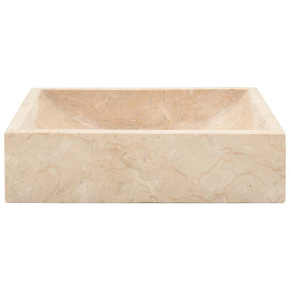 142773 vidaXL Sink 45x30x12 cm Marble High Gloss Cream
