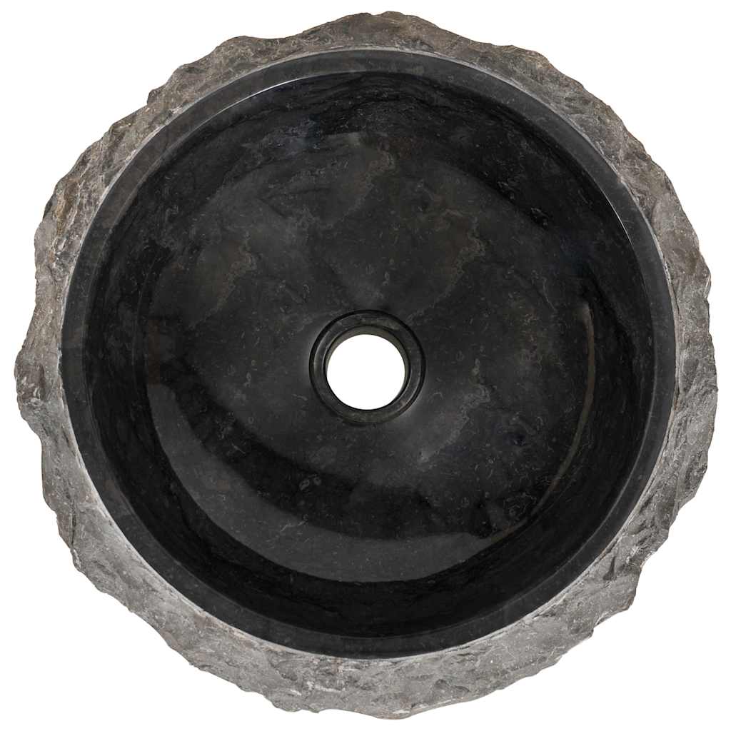 vidaXL Sink 40x12 cm Marble Black