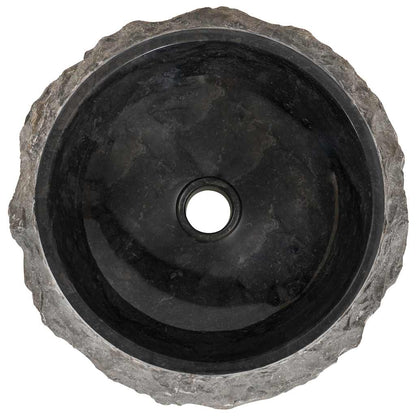 vidaXL Sink 40x12 cm Marble Black