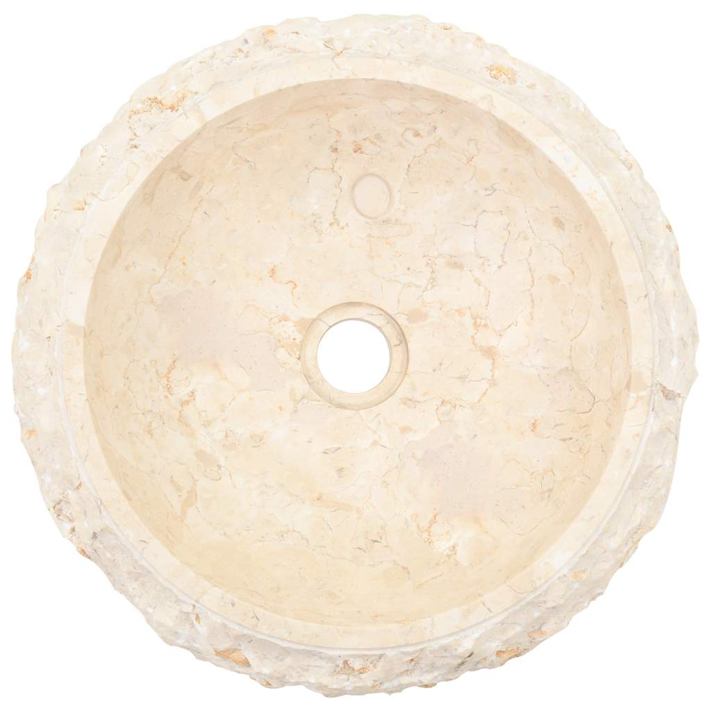 vidaXL Sink 40x12 cm Marble Cream