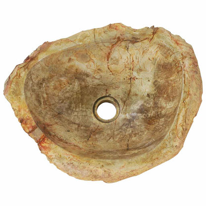 vidaXL Sink 45x35x15 cm Fossil Stone Cream