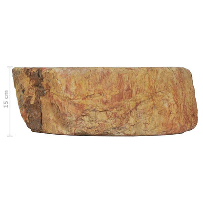 vidaXL Sink 45x35x15 cm Fossil Stone Cream