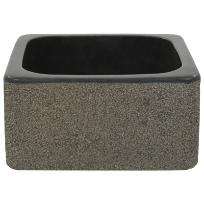 vidaXL Sink 30x30x15 cm Riverstone Black