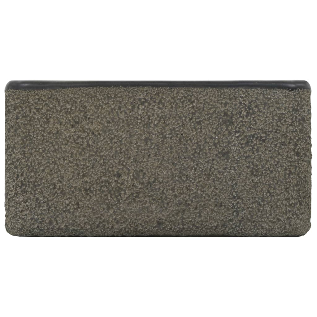 vidaXL Sink 30x30x15 cm Riverstone Black