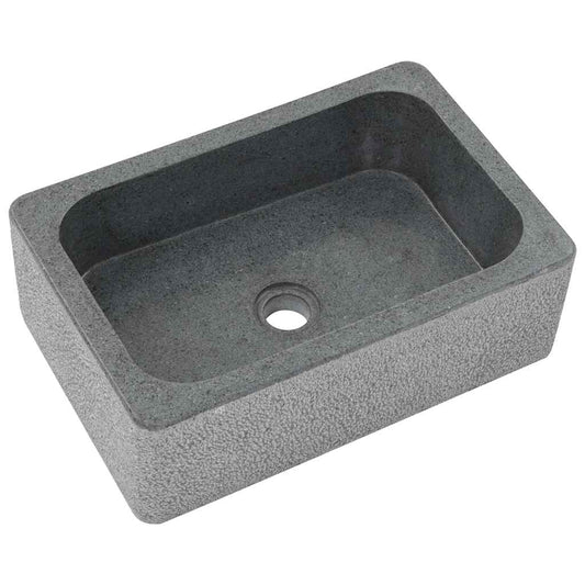 142780 vidaXL Sink 45x30x15 cm Riverstone Black
