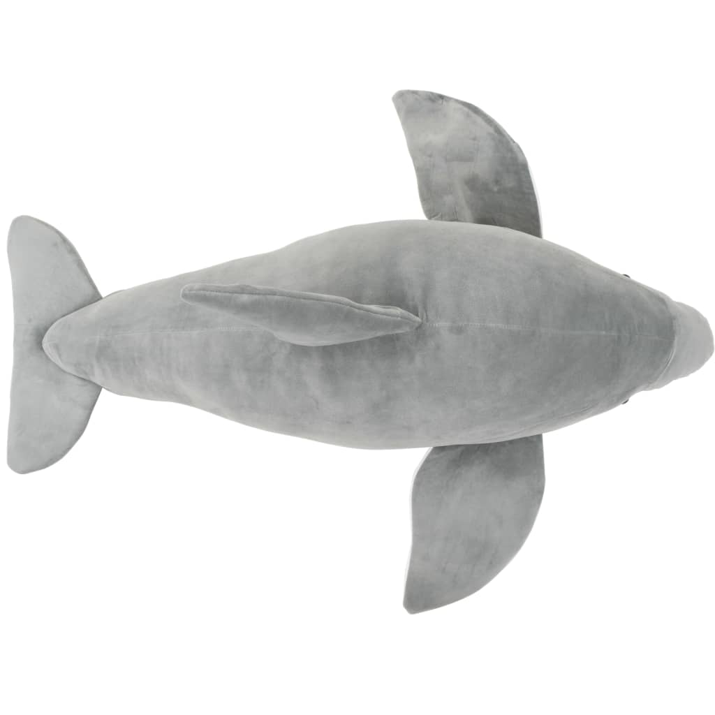 vidaXL Dolphin Cuddly Toy Plush Grey