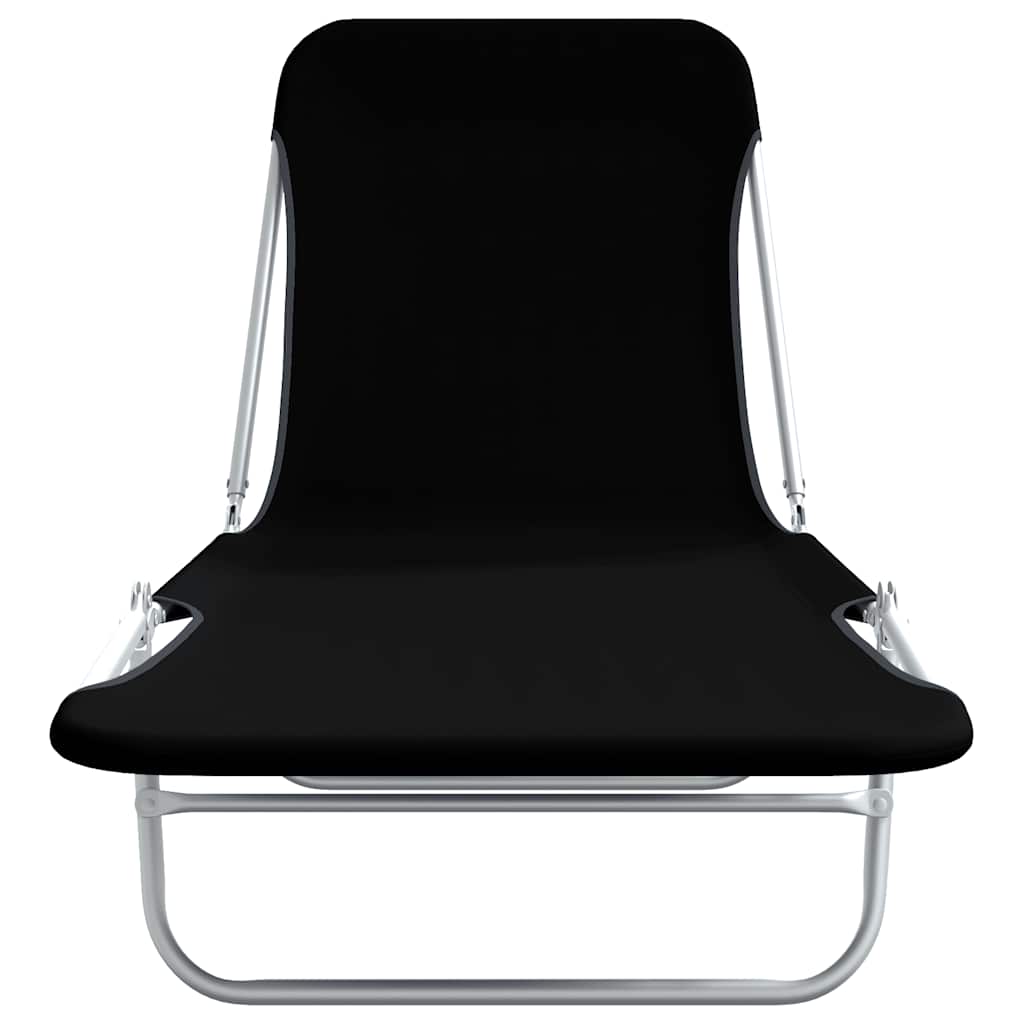 vidaXL Sunlounger | Set of 2 | Black