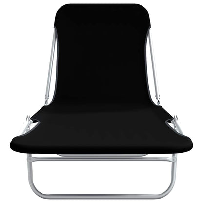 vidaXL Sunlounger | Set of 2 | Black