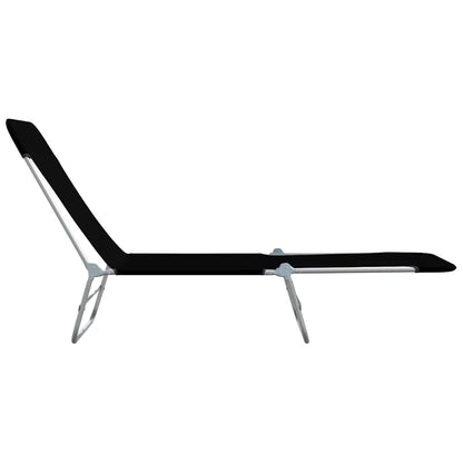 vidaXL Sunlounger | Set of 2 | Black