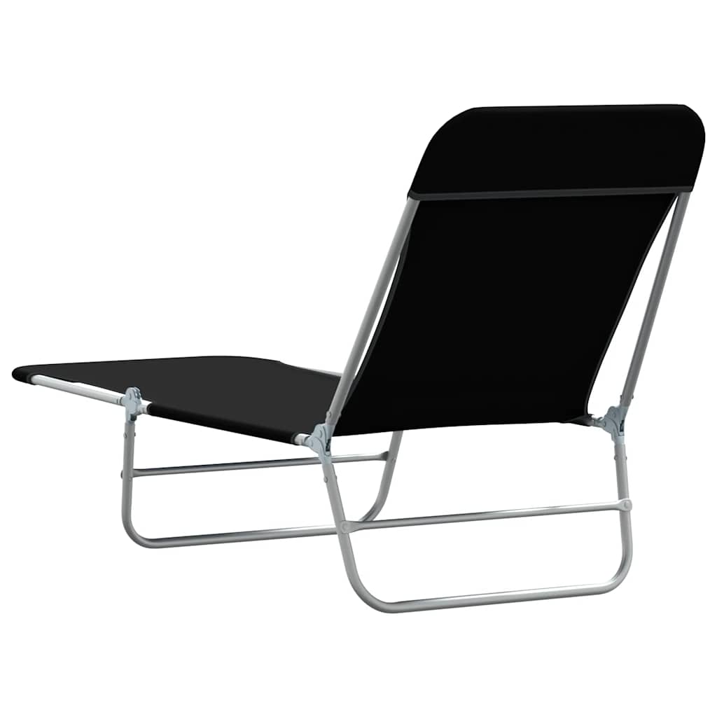 vidaXL Sunlounger | Set of 2 | Black