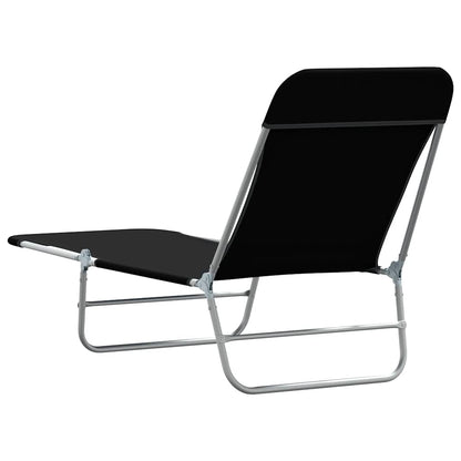 vidaXL Sunlounger | Set of 2 | Black