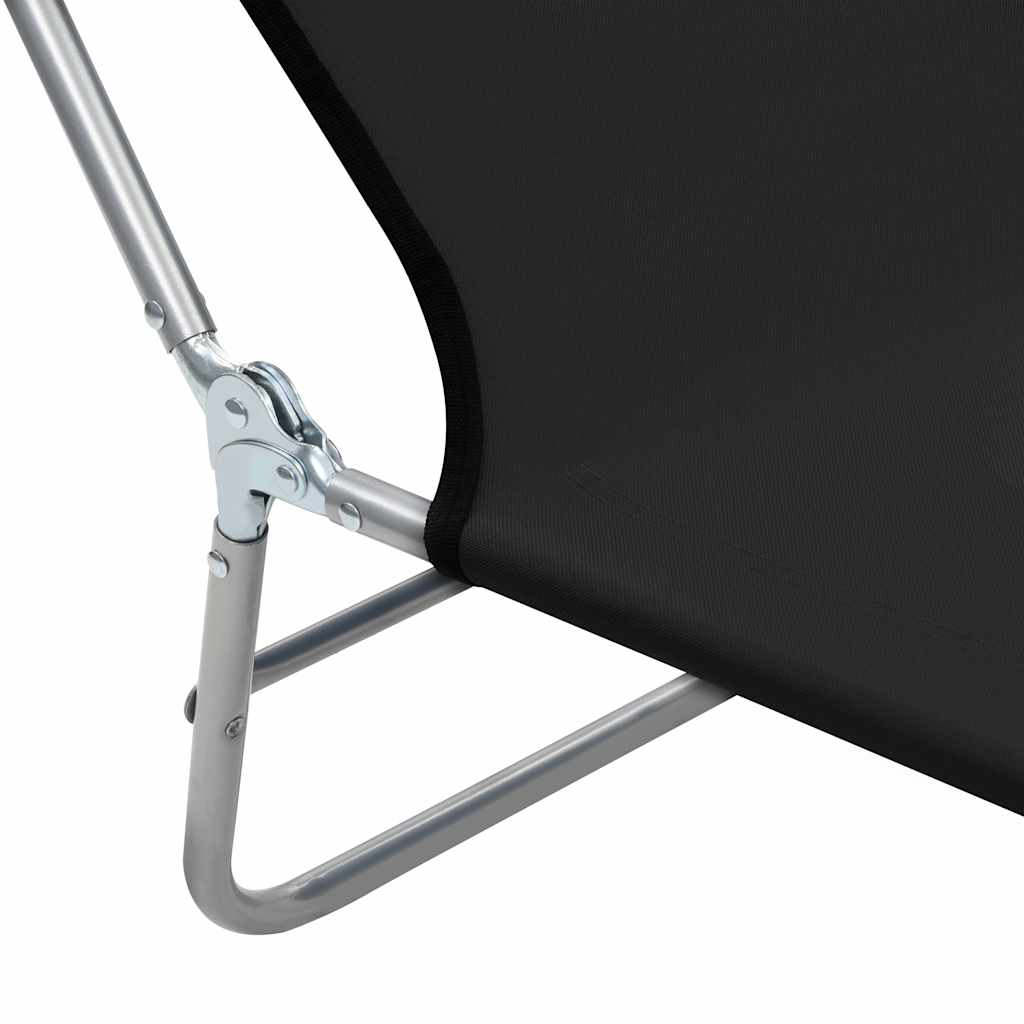 vidaXL Sunlounger | Set of 2 | Black