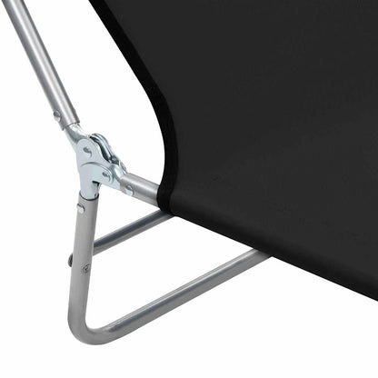 vidaXL Sunlounger | Set of 2 | Black