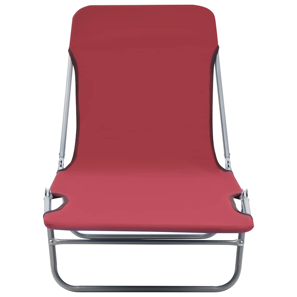 vidaXL Sunlounger | Set of 2 | Red