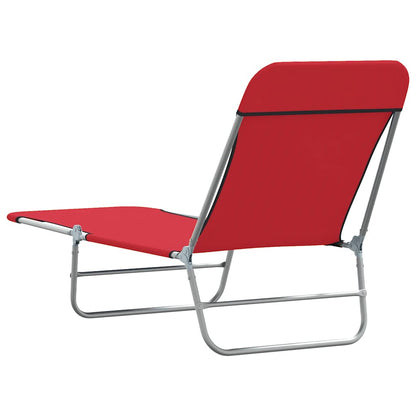 vidaXL Sunlounger | Set of 2 | Red