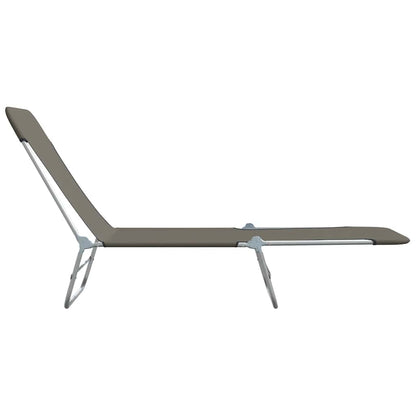 vidaXL Sunlounger | Set of 2 | Grey | Powder-coated steel