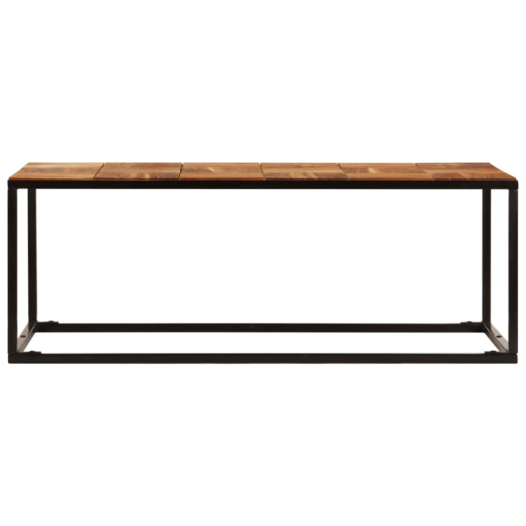 vidaXL Coffee Table 110x60x40 cm Solid Acacia Wood and Steel