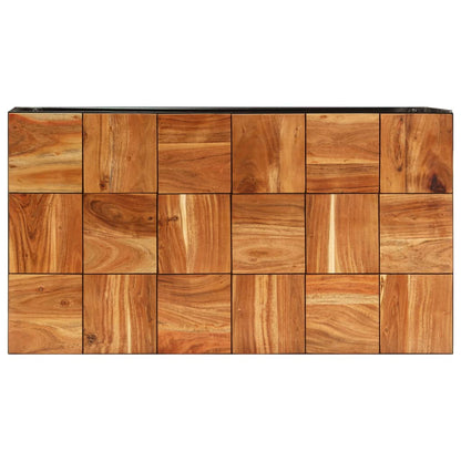 vidaXL Coffee Table 110x60x40 cm Solid Acacia Wood and Steel
