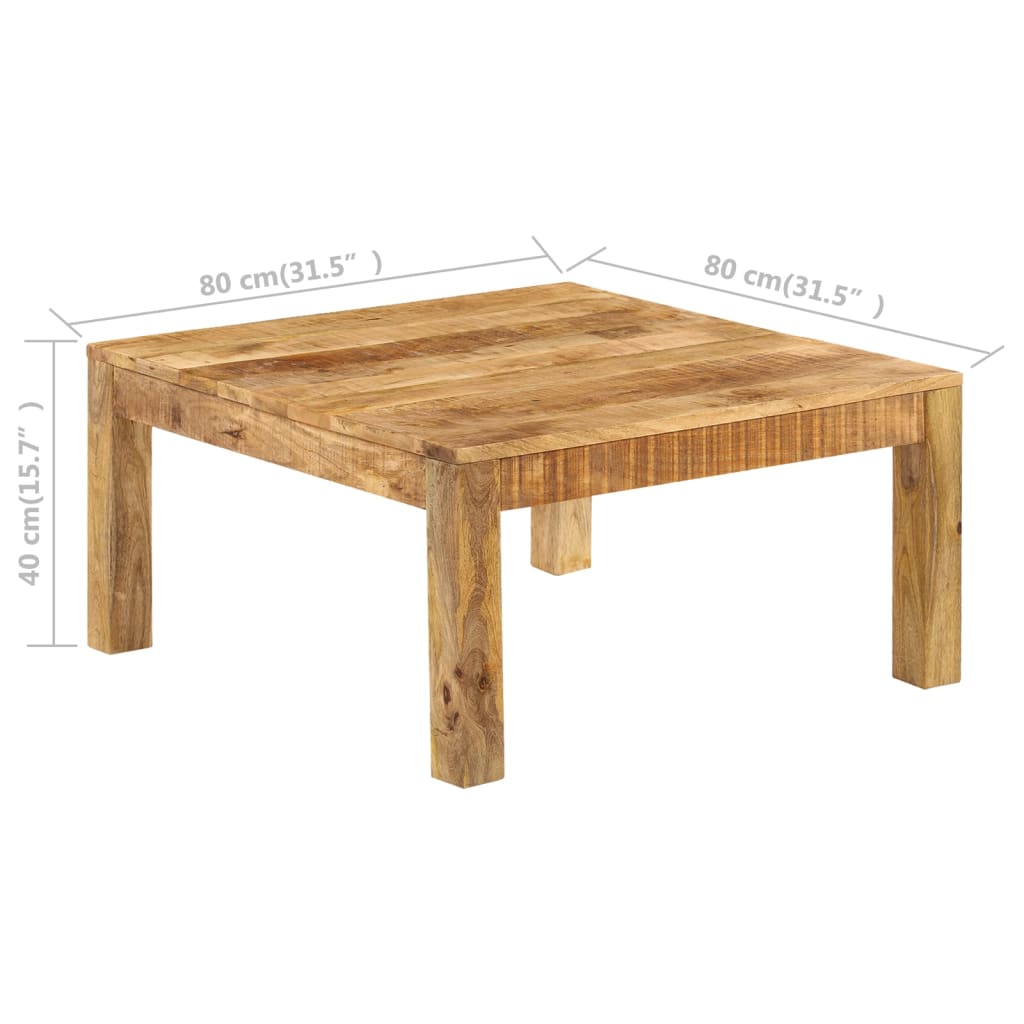 vidaXL Coffee Table | Natural Mango Wood | Solid Mango Wood | Medium | Durable