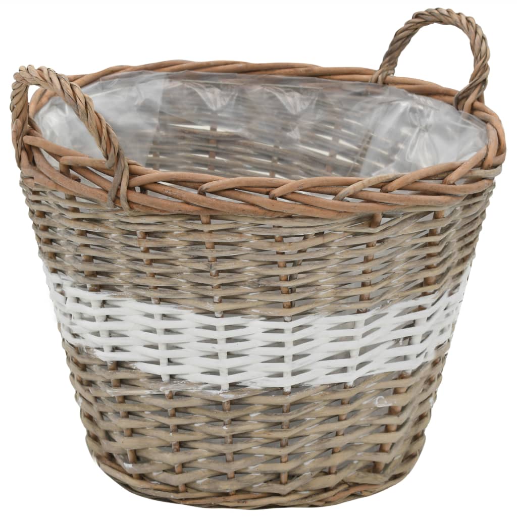 vidaXL Raised Bed 4 pcs Wicker with PE Lining
