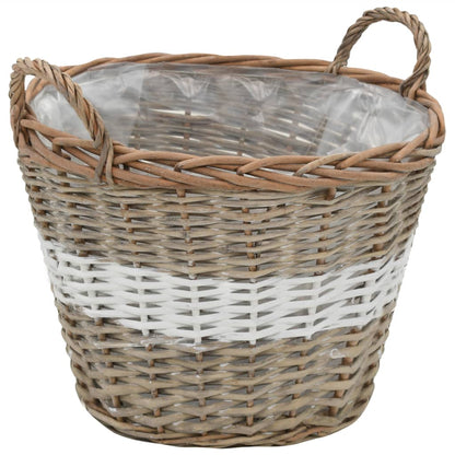 vidaXL Raised Bed 4 pcs Wicker with PE Lining