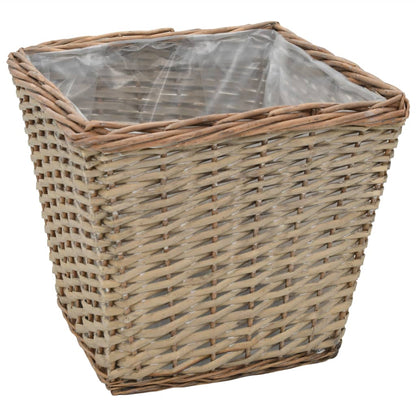 vidaXL Raised Bed 3 pcs Wicker with PE Lining