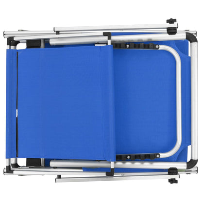vidaXL Sun Lounger | Blue | Aluminium | Standard |  Foldable
