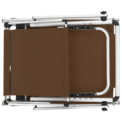 vidaXL Sun Lounger | Brown | Aluminium, steel, textilene | One size | Foldable