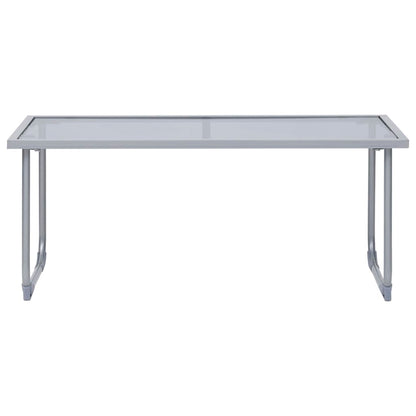 vidaXL Garden Set | Grey | Textilene fabric, Steel, Glass | Standard |  Durable