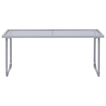 44351 vidaXL 4 Piece Garden Lounge Set Fabric & Steel Grey